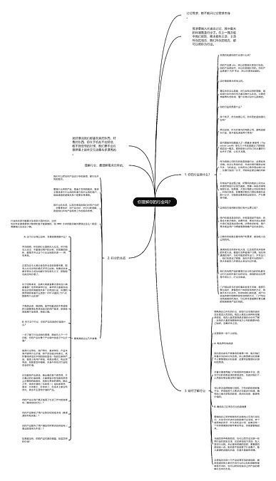 你理解你的行业吗?思维导图_编号p8253981-TreeMind树图
