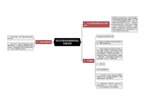 可以不签协议就给外包公司培训吗