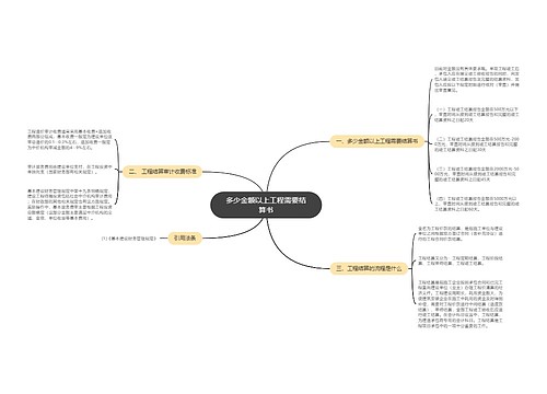 多少金额以上工程需要结算书