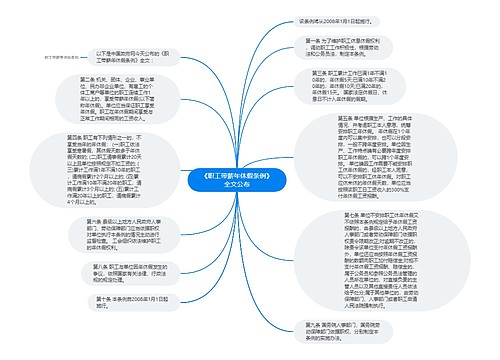 《职工带薪年休假条例》全文公布