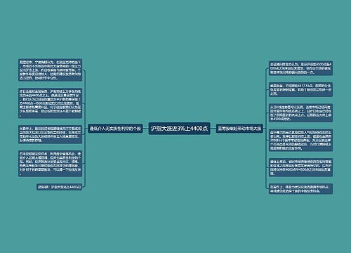 沪指大涨近3%上4400点