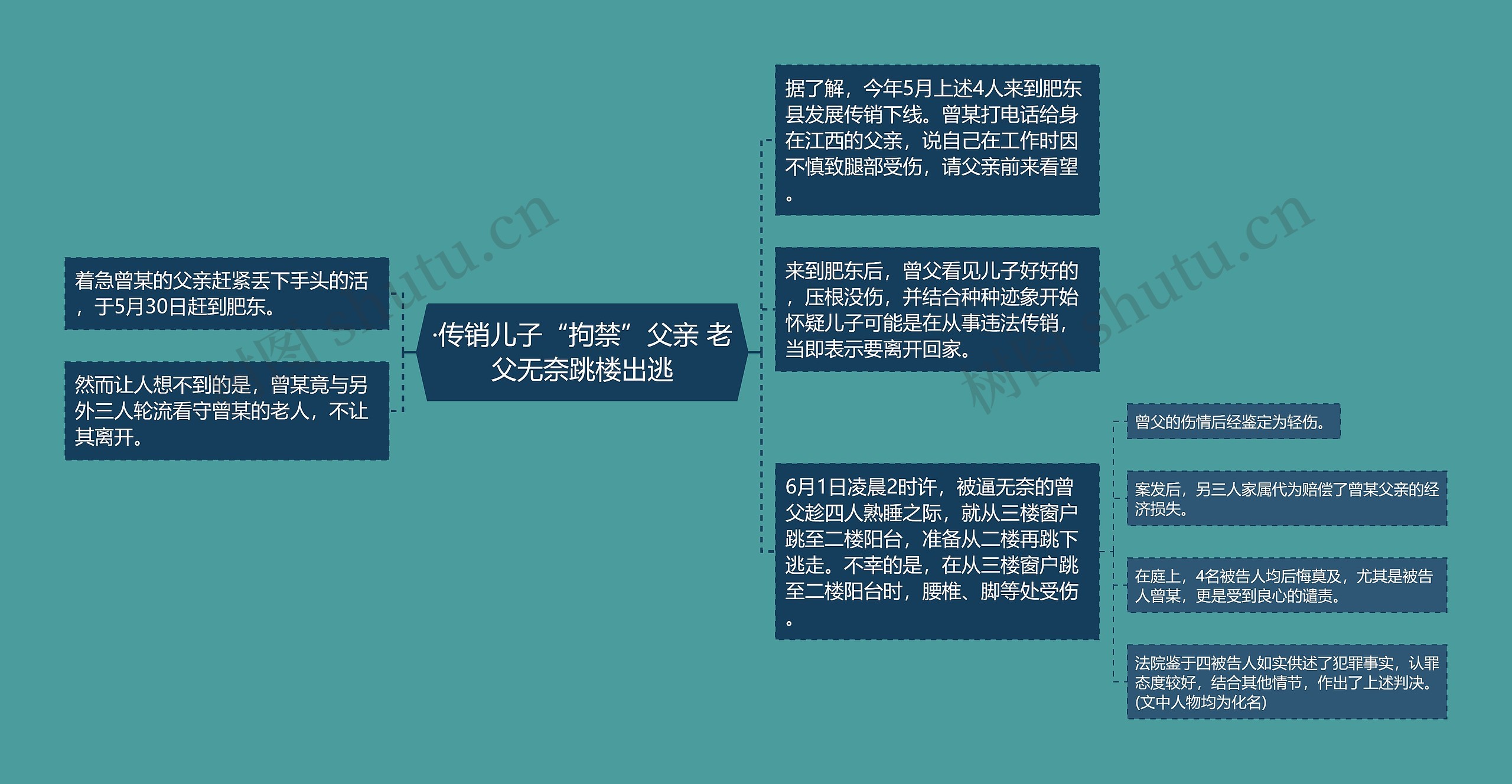 ·传销儿子“拘禁”父亲 老父无奈跳楼出逃思维导图