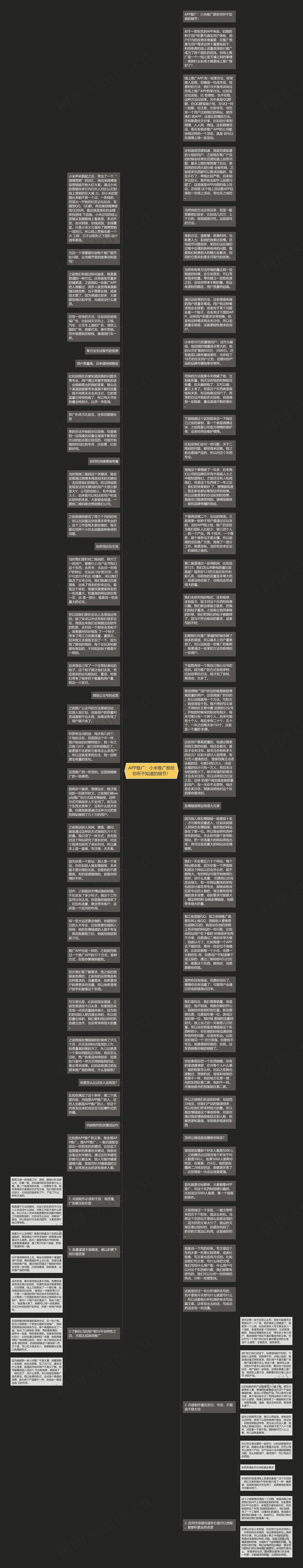 APP推广：小米推广那些你所不知道的细节！思维导图