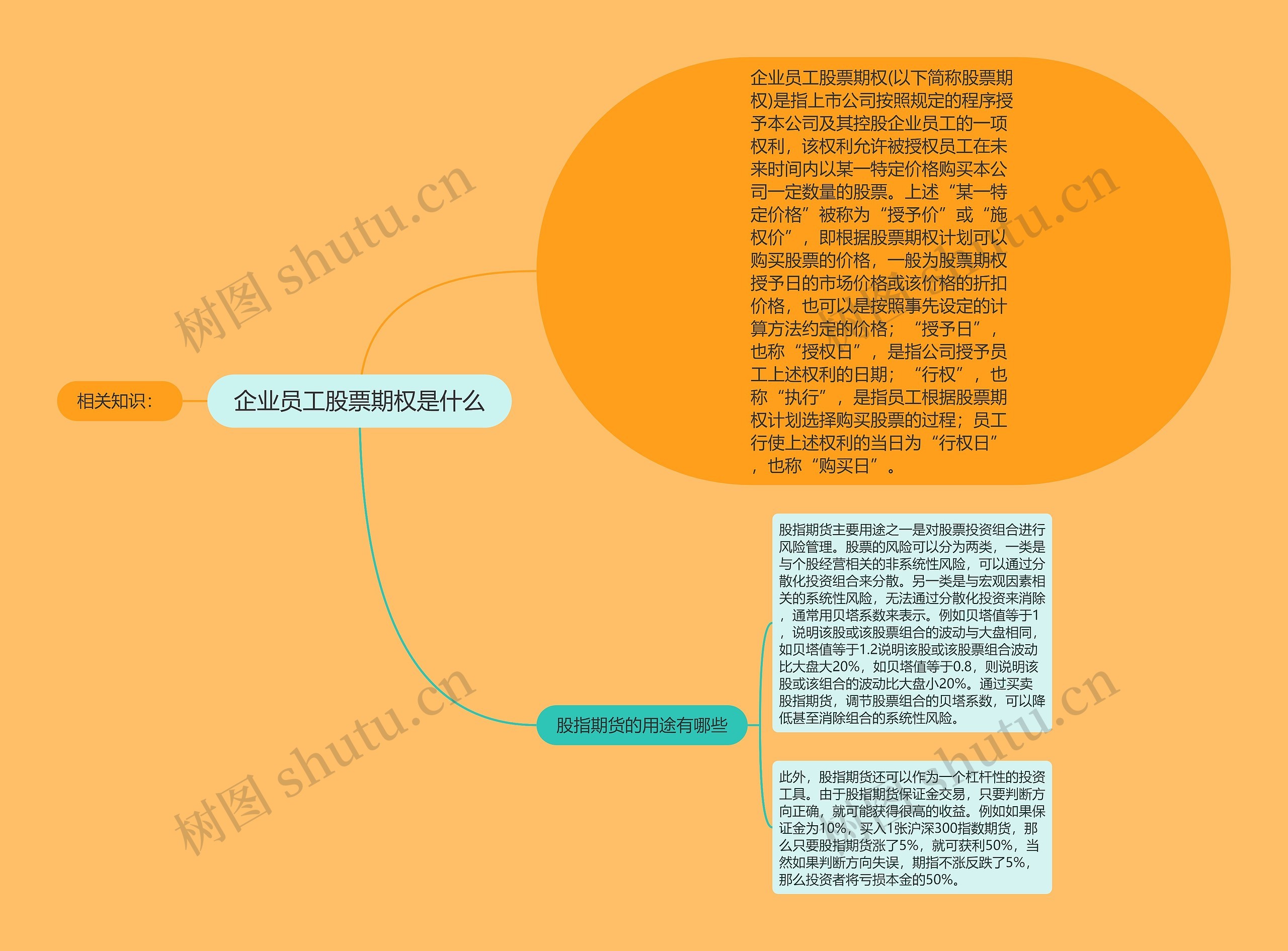 企业员工股票期权是什么思维导图