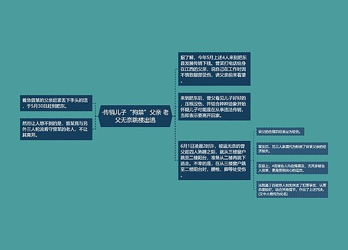 ·传销儿子“拘禁”父亲 老父无奈跳楼出逃