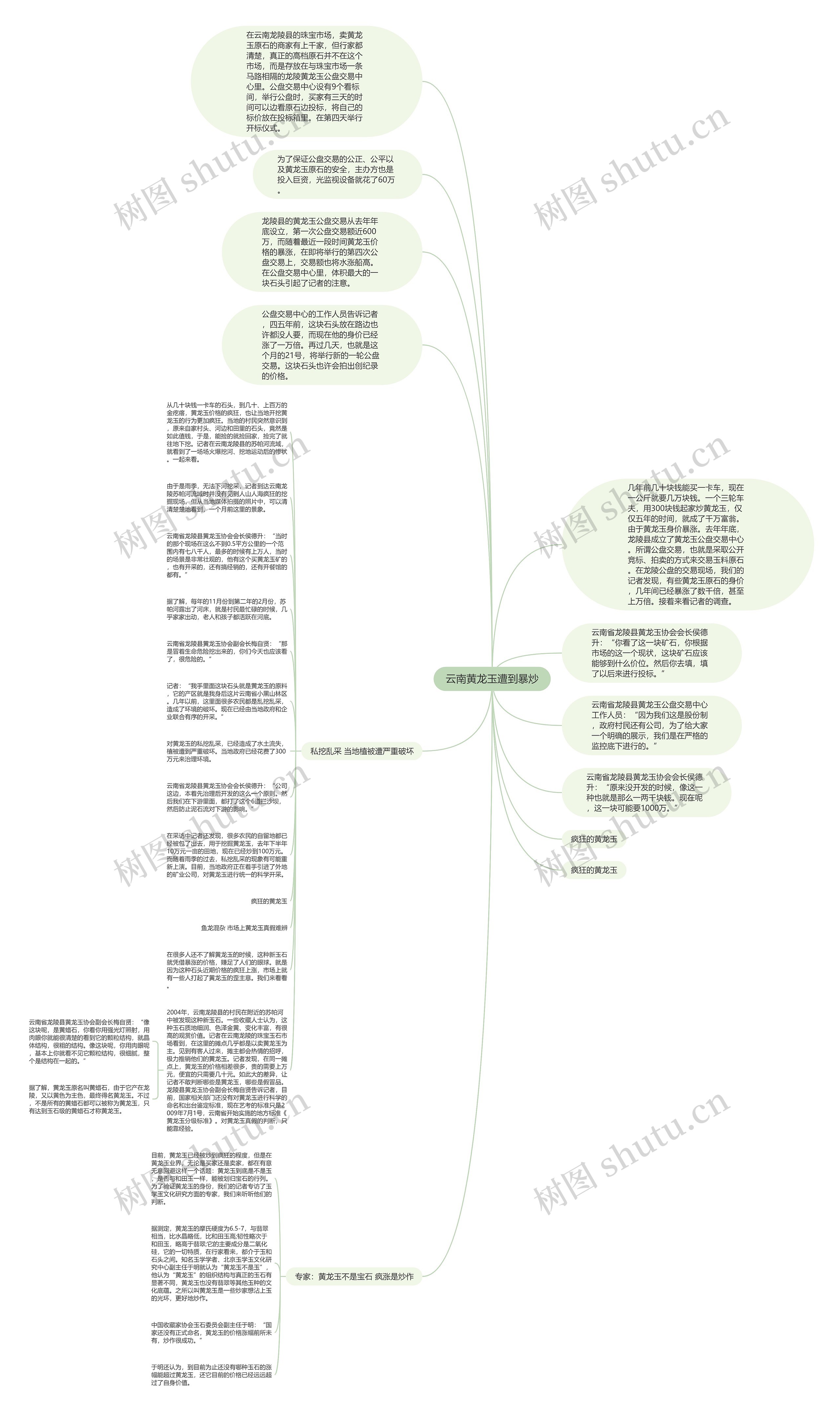 云南黄龙玉遭到暴炒思维导图