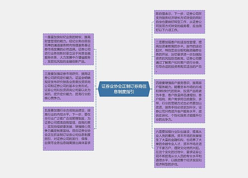 证券业协会正制订券商信息制度指引