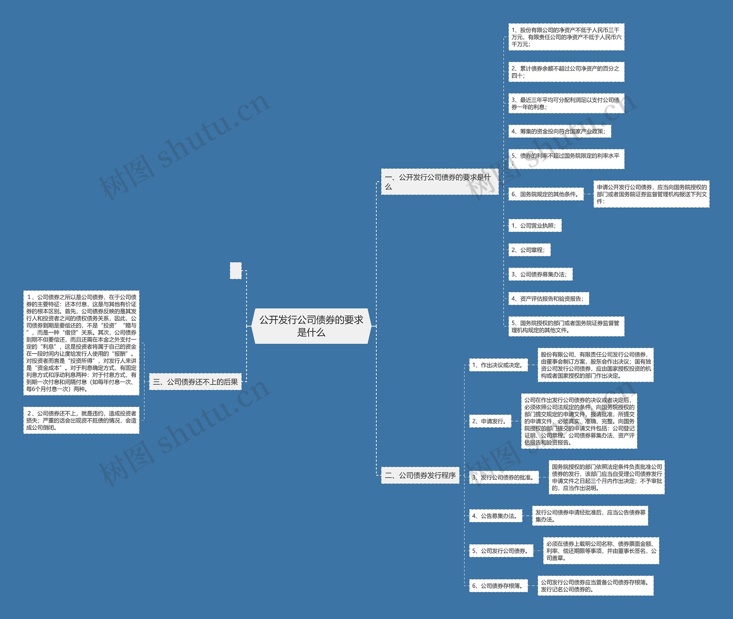 公开发行公司债券的要求是什么思维导图