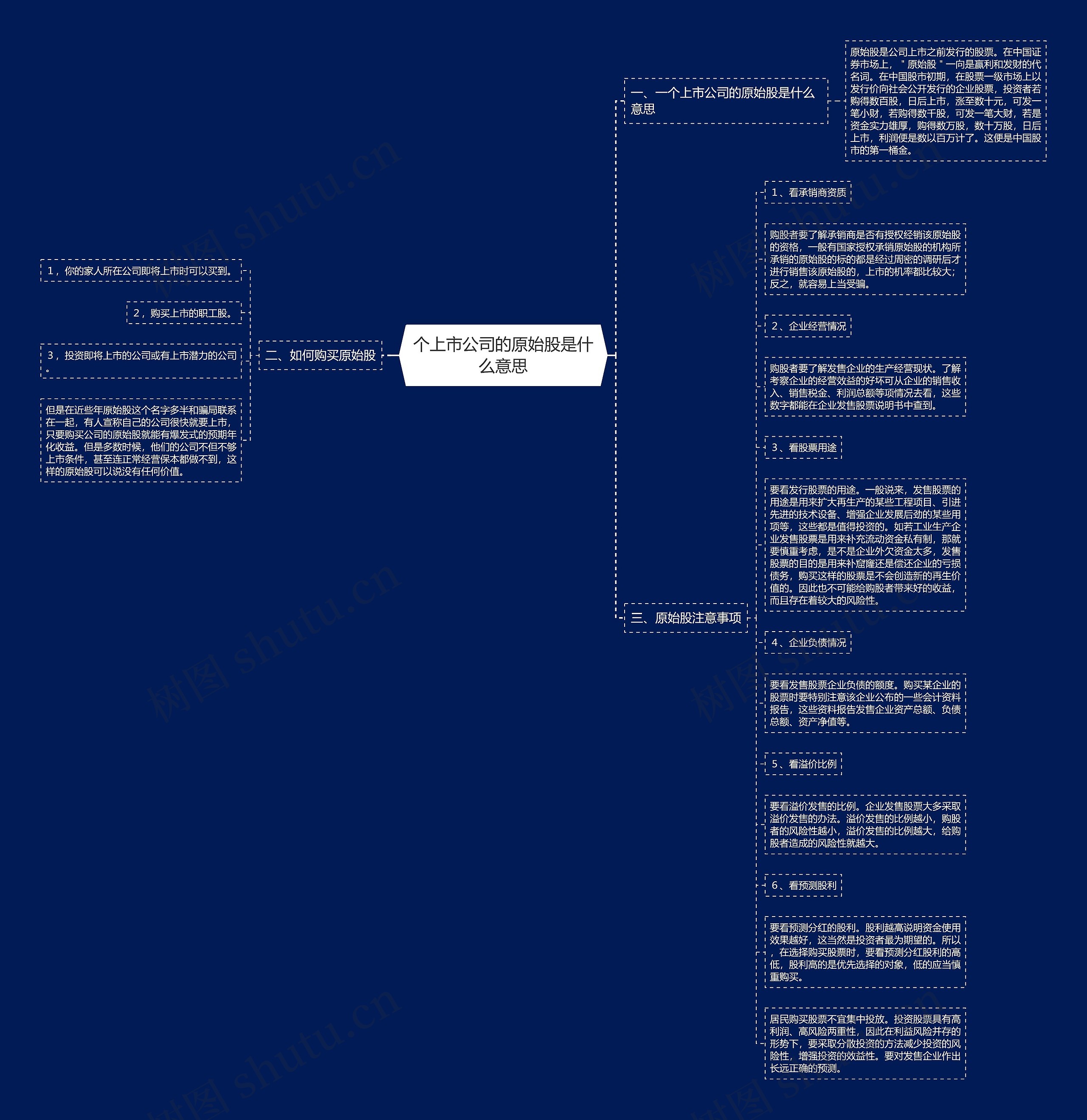 个上市公司的原始股是什么意思思维导图