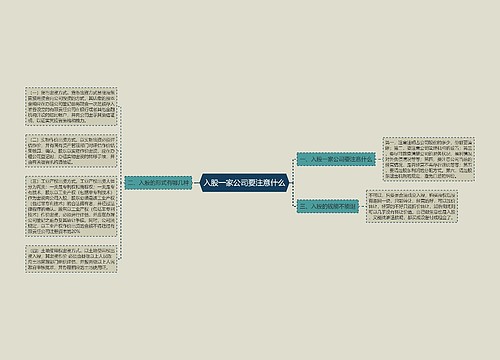 入股一家公司要注意什么