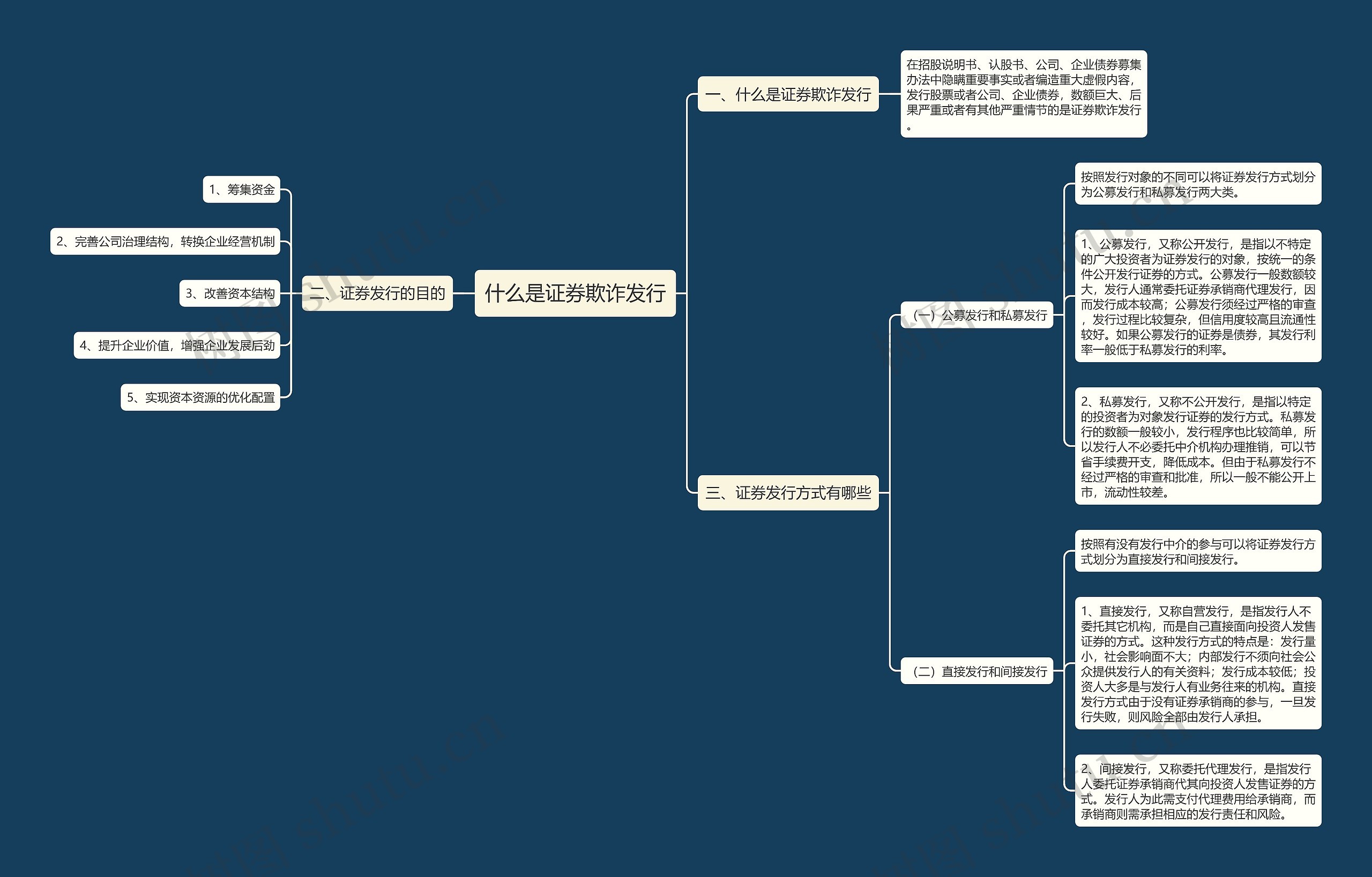 什么是证券欺诈发行思维导图