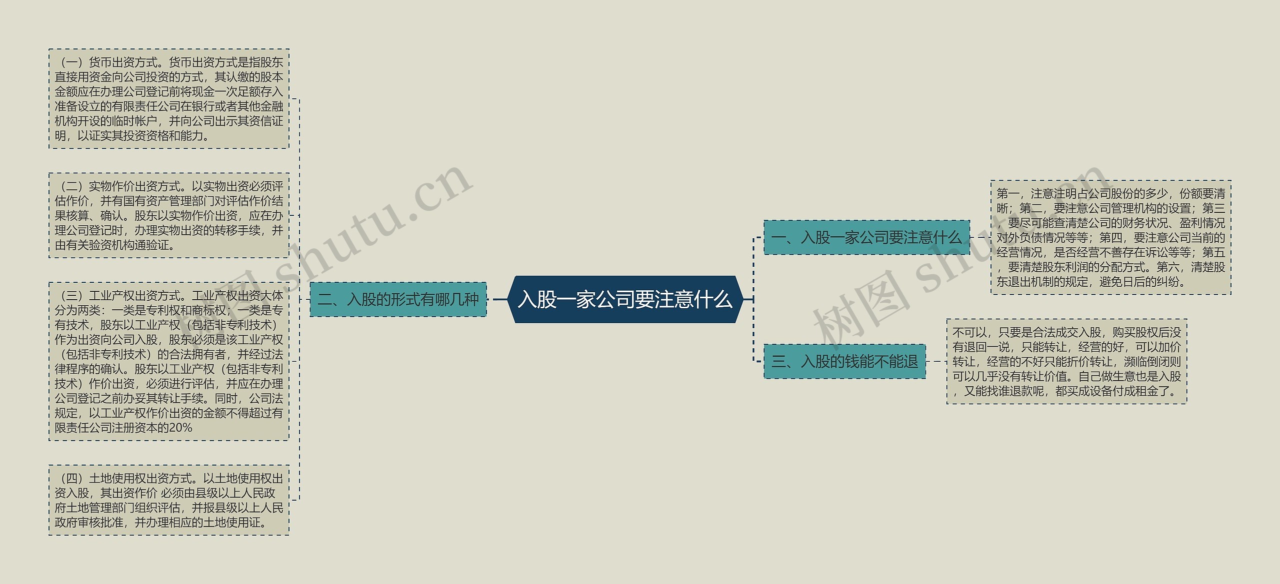 入股一家公司要注意什么思维导图