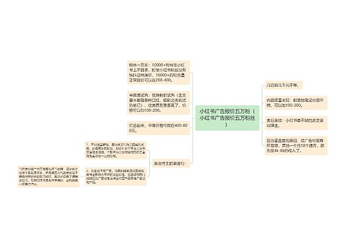 小红书广告报价五万粉（小红书广告报价五万粉丝）