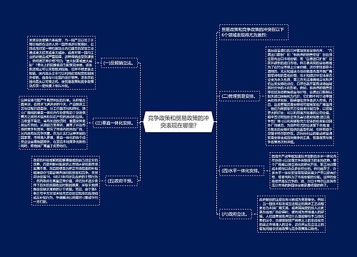 竞争政策和贸易政策的冲突表现在哪里?