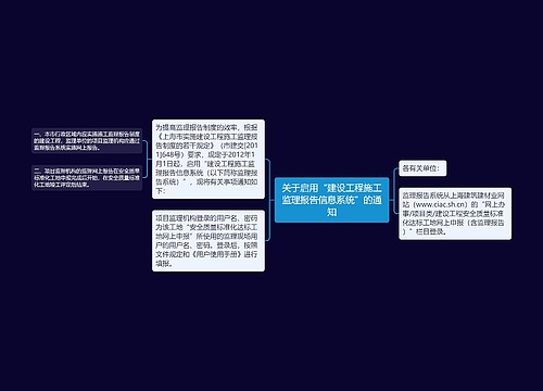 关于启用“建设工程施工监理报告信息系统”的通知