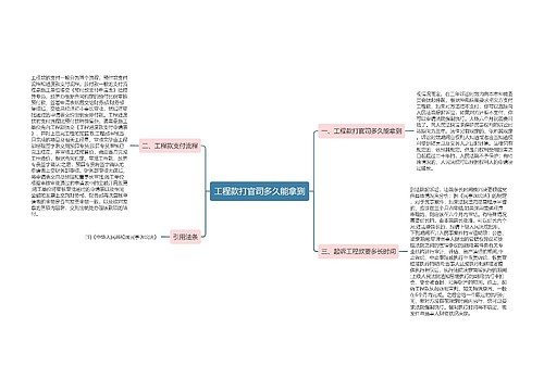 工程款打官司多久能拿到