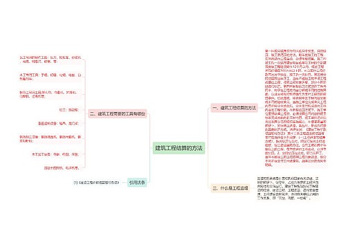 建筑工程结算的方法