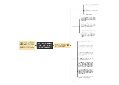 关于一月份江苏省建筑施工企业“三类人员”安全生产知识考试的通知