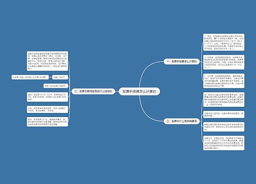 股票手续费怎么计算的