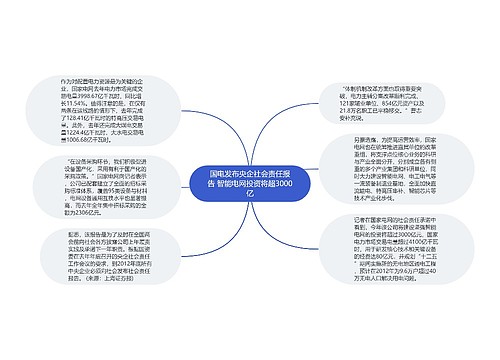 国电发布央企社会责任报告 智能电网投资将超3000亿