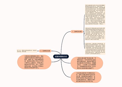 证券交易的方式