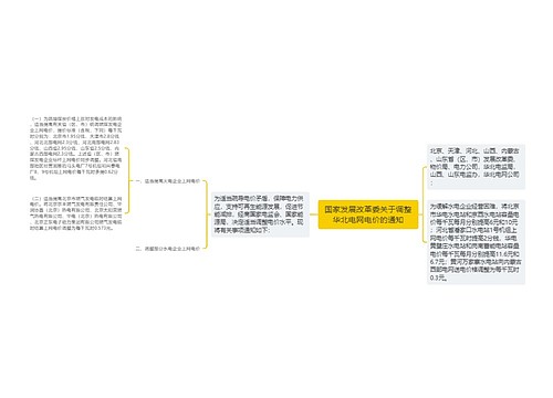 国家发展改革委关于调整华北电网电价的通知