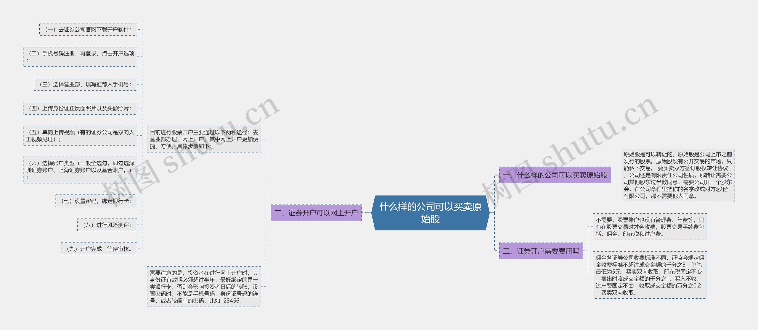 什么样的公司可以买卖原始股思维导图