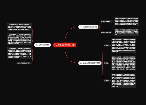 证券股如何投资公司