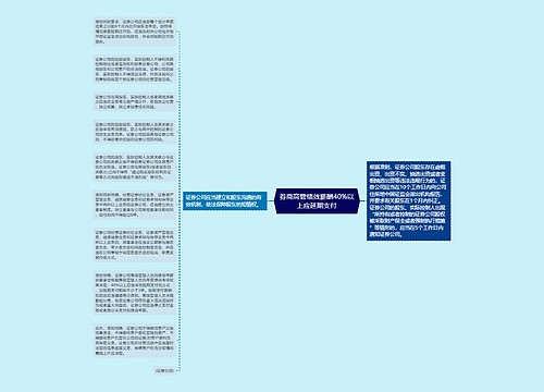 券商高管绩效薪酬40%以上应延期支付