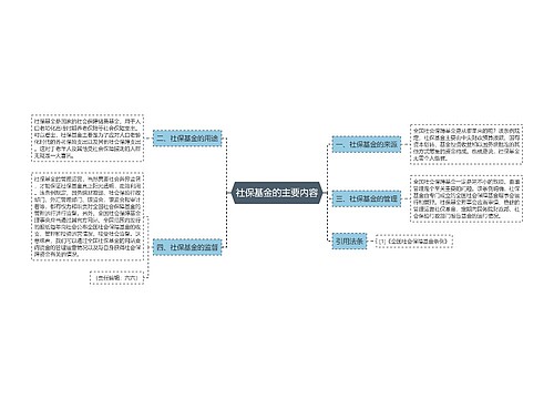 社保基金的主要内容