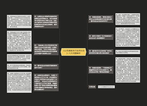 《公司债券发行试点办法》八大问题解析