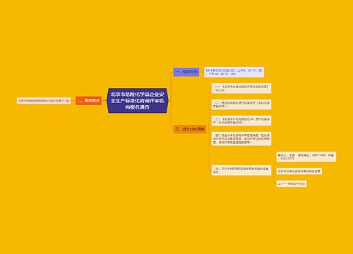 北京市危险化学品企业安全生产标准化咨询评审机构报名通告