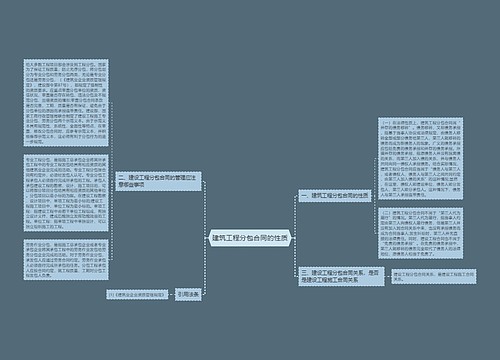 建筑工程分包合同的性质