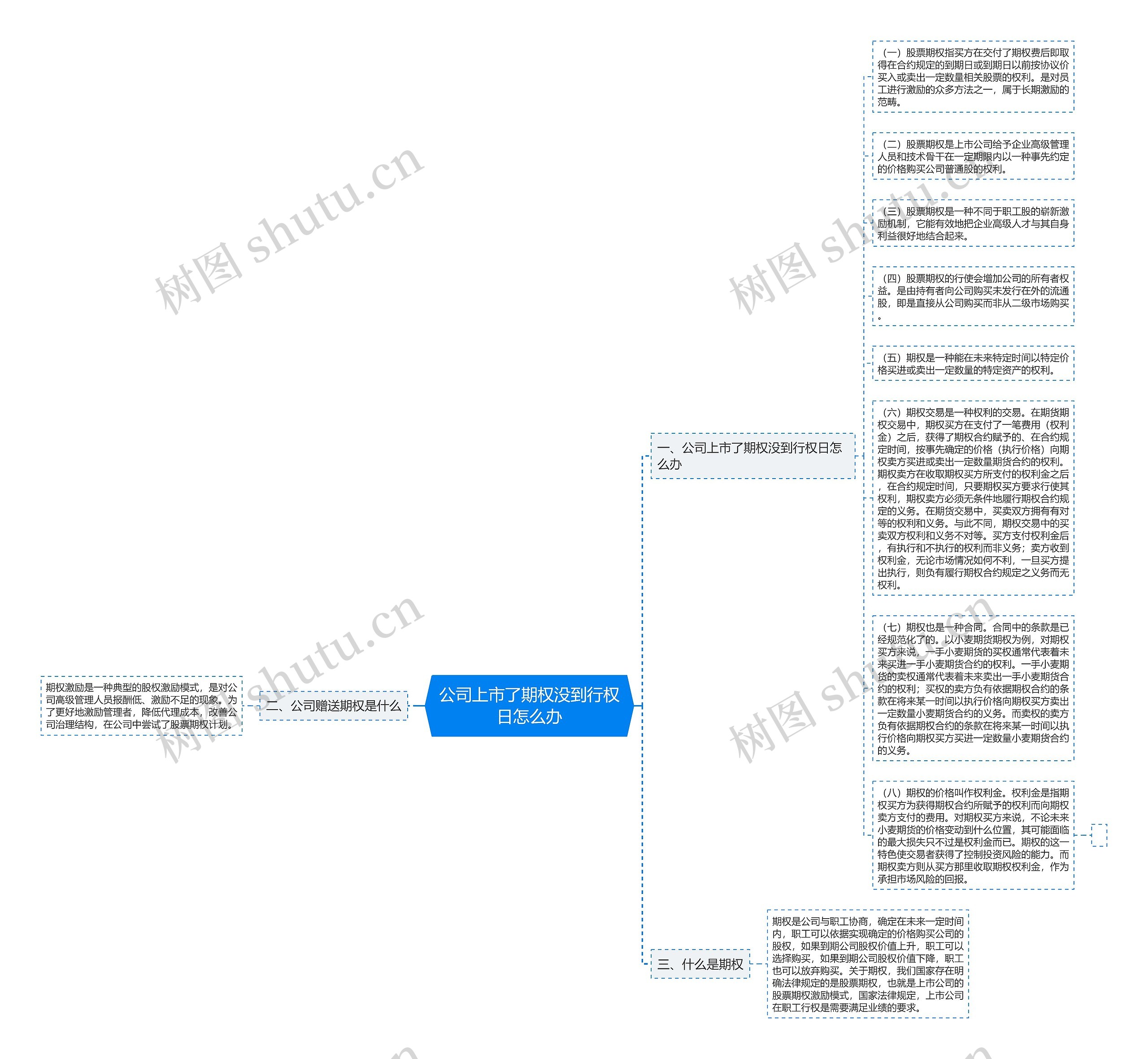 公司上市了期权没到行权日怎么办思维导图