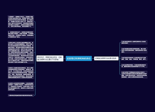 证券登记结算机构的责任