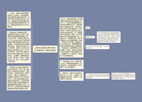 工程非法转包经营外部纠纷法律责任一案的代理词