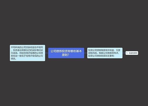 公司债券投资有哪些基本原则？