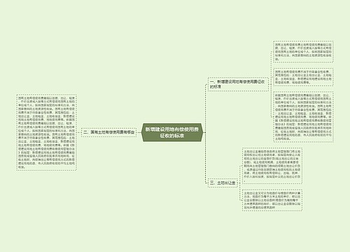 新增建设用地有偿使用费征收的标准