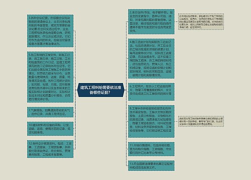 建筑工程纠纷需要依法准备哪些证据？