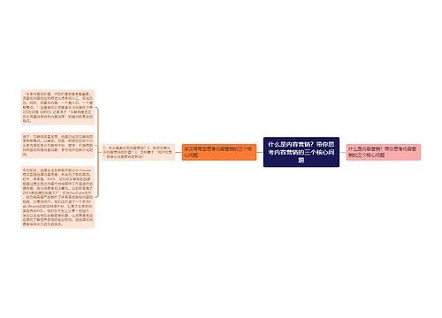 什么是内容营销？带你思考内容营销的三个核心问题