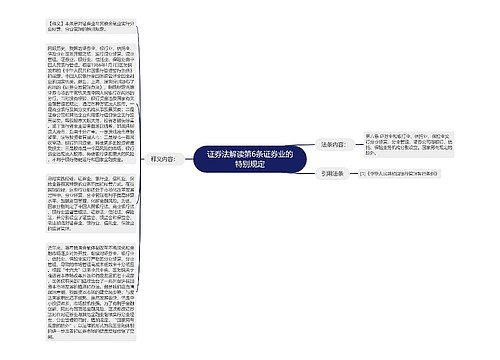 证券法解读第6条证券业的特别规定
