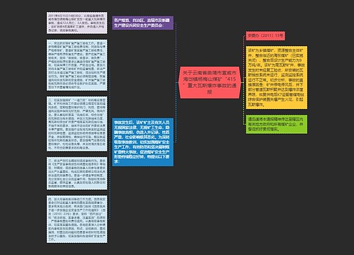 关于云南省曲靖市宣威市海岱镇杨梅山煤矿“415”重大瓦斯爆炸事故的通报