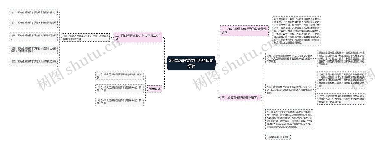 2022虚假宣传行为的认定标准思维导图_编号p8278874-TreeMind树图