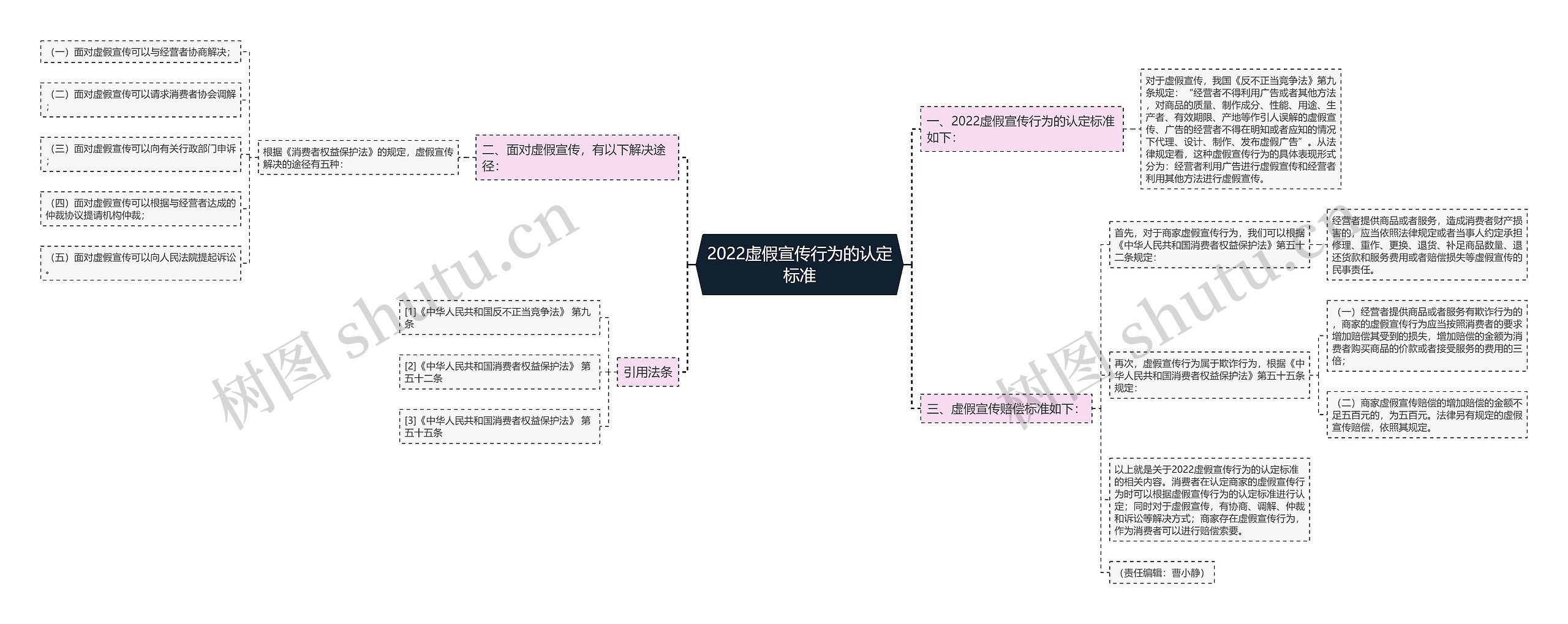 2022虚假宣传行为的认定标准思维导图