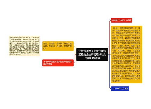 北京市印发《北京市建设工程安全生产管理标准化手册》的通知