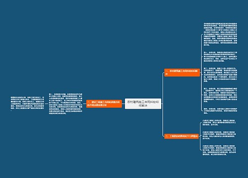 农村建筑施工合同纠纷如何解决