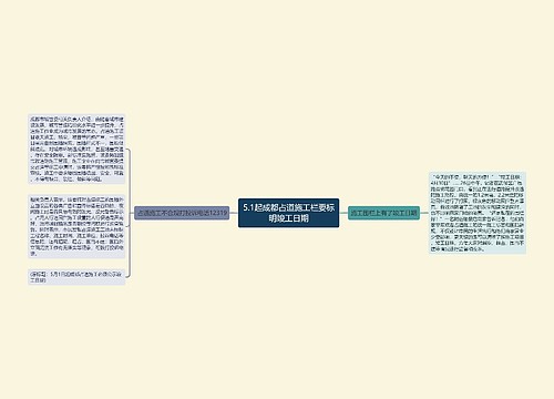 5.1起成都占道施工栏要标明竣工日期