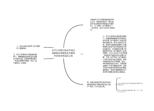 关于公布西江航运干线过闸船舶标准船型主尺度系列及有关规定的公告 关于公布西江航运干线过闸船舶标准船型主尺度系列及有关规定的公告