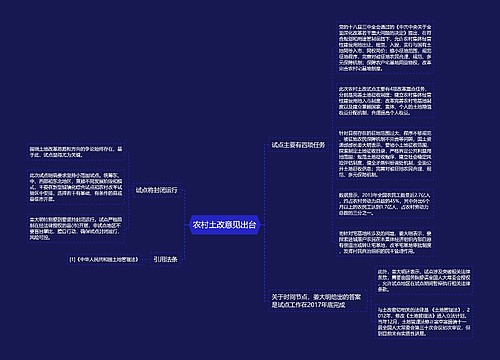 农村土改意见出台