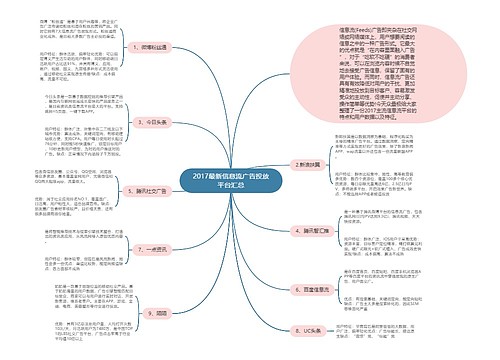 2017最新信息流广告投放平台汇总